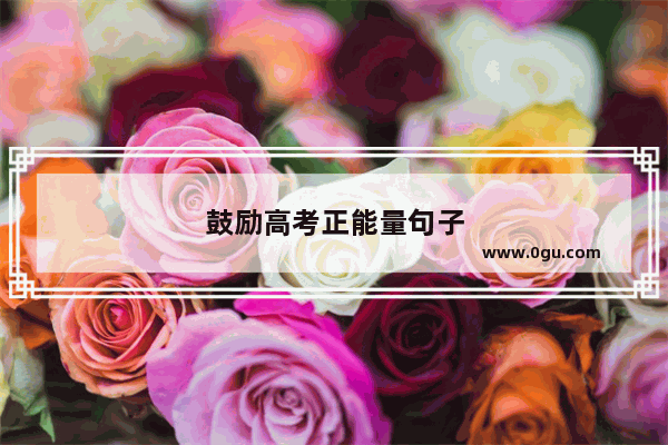 鼓励高考正能量句子