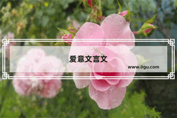 爱意文言文