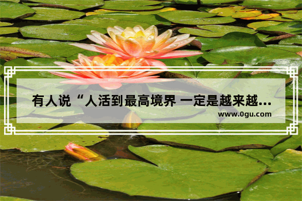 有人说“人活到最高境界 一定是越来越安静”你认同这句话吗？为什么
