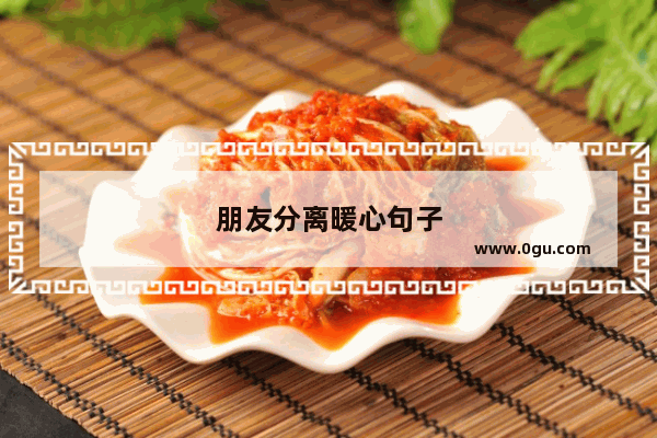 朋友分离暖心句子
