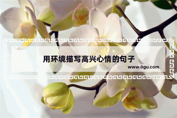用环境描写高兴心情的句子