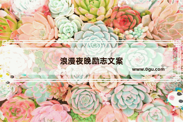 浪漫夜晚励志文案
