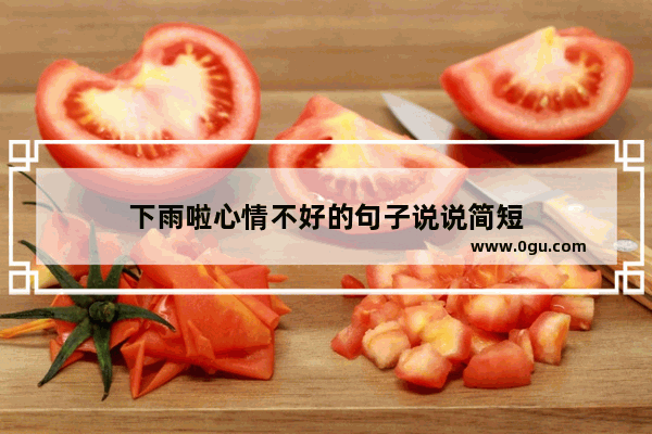 下雨啦心情不好的句子说说简短