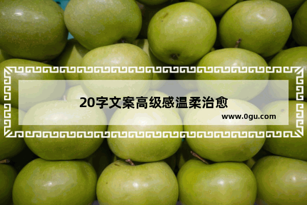 20字文案高级感温柔治愈