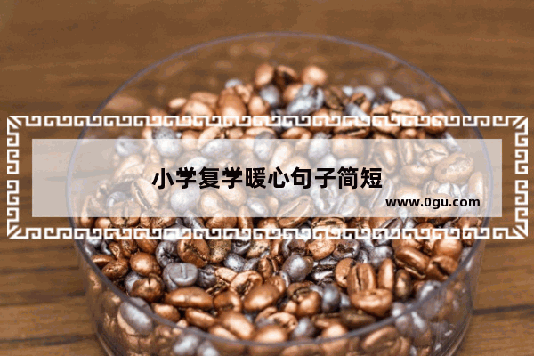 小学复学暖心句子简短