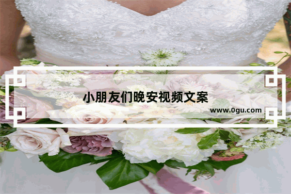 小朋友们晚安视频文案