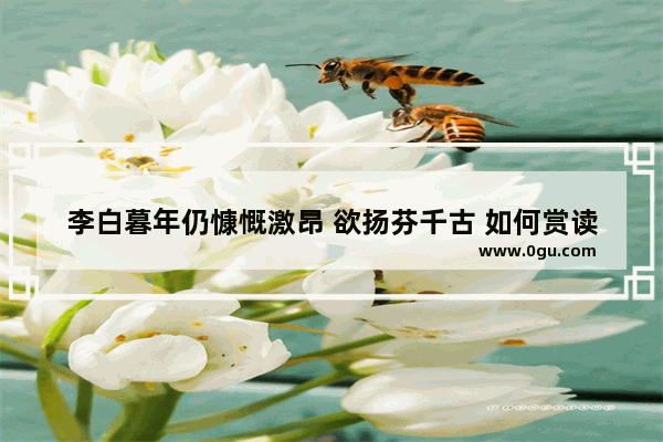李白暮年仍慷慨激昂 欲扬芬千古 如何赏读他写给邓州参军的《赠何七判官昌浩》一诗