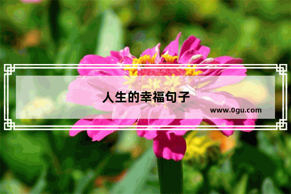 人生的幸福句子