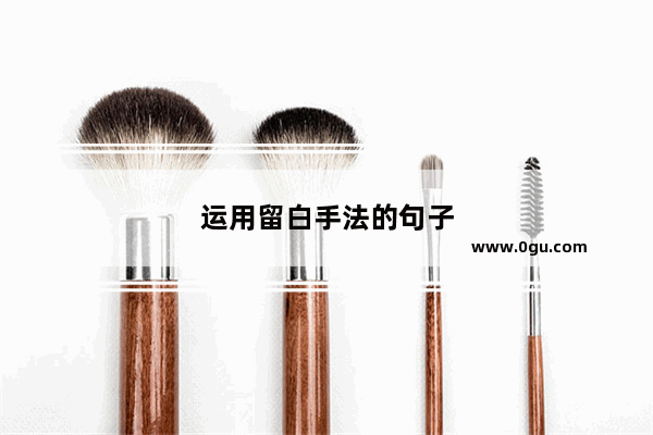 运用留白手法的句子