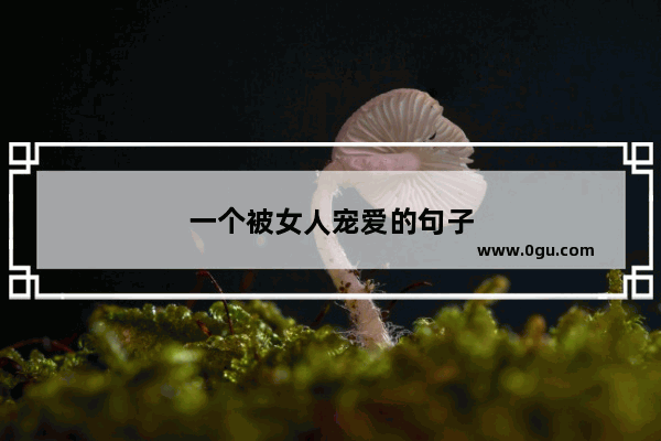 一个被女人宠爱的句子