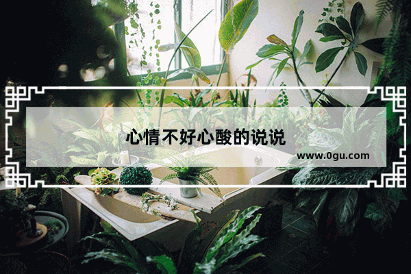 心情不好心酸的说说