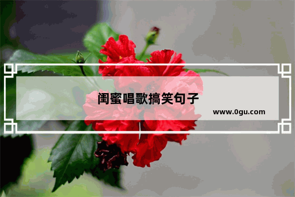 闺蜜唱歌搞笑句子