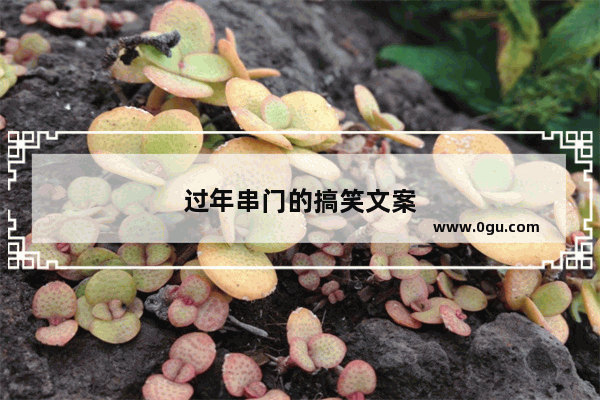 过年串门的搞笑文案