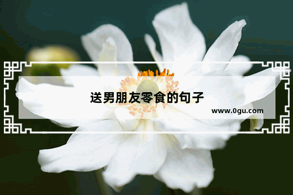 送男朋友零食的句子