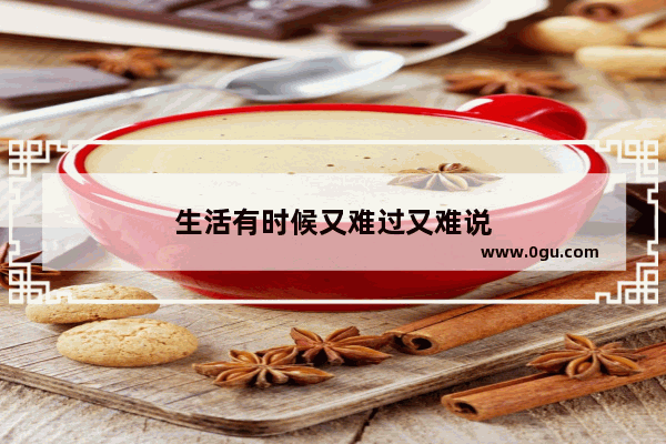 生活有时候又难过又难说