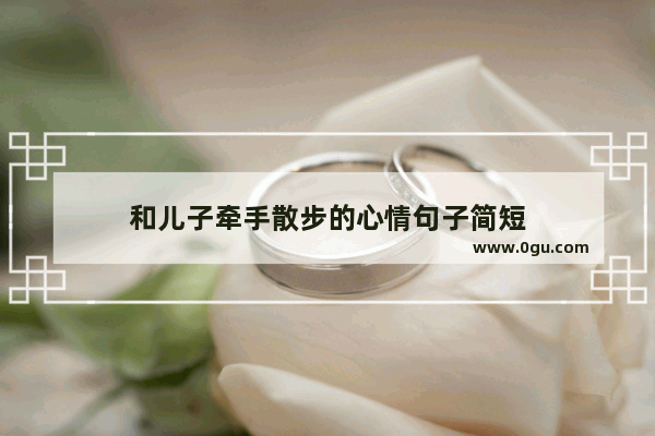 和儿子牵手散步的心情句子简短
