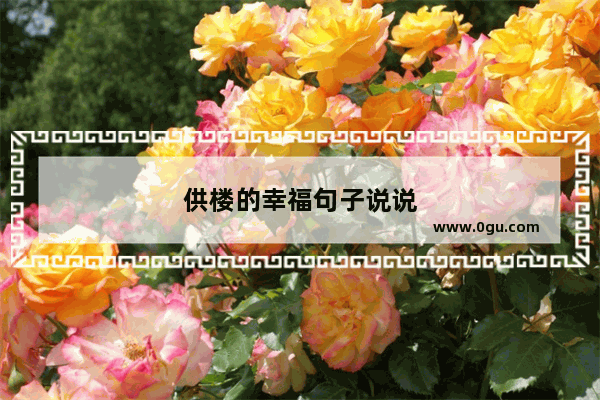 供楼的幸福句子说说
