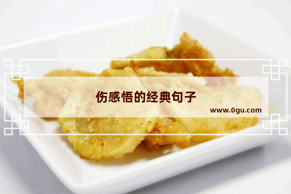 伤感悟的经典句子