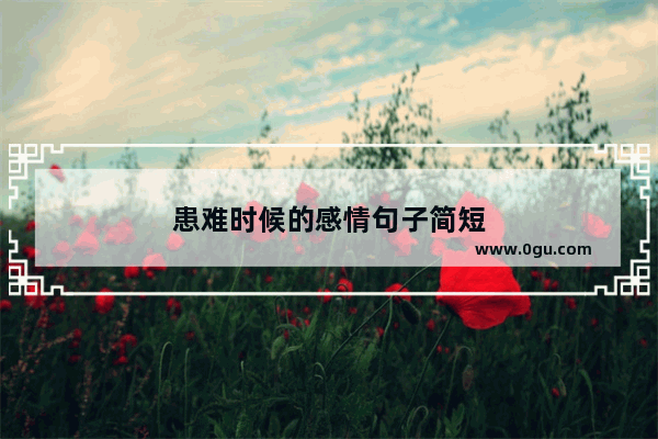 患难时候的感情句子简短