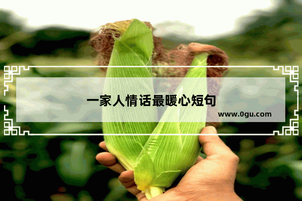 一家人情话最暖心短句