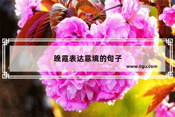 晚霞表达意境的句子