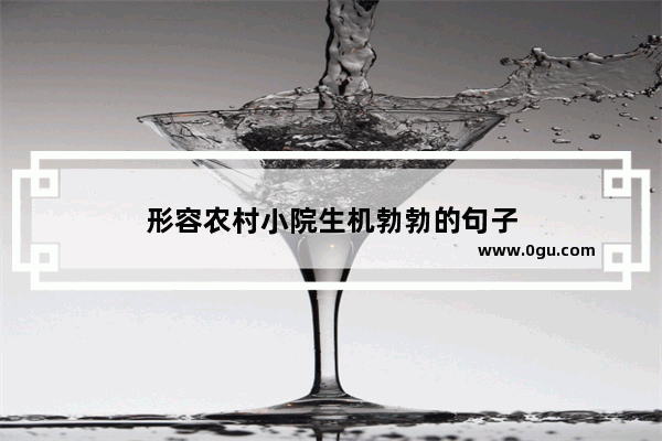 形容农村小院生机勃勃的句子