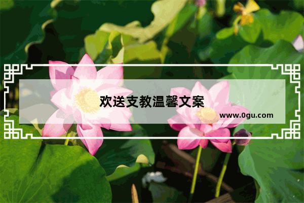 欢送支教温馨文案