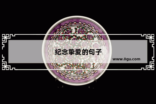 纪念挚爱的句子