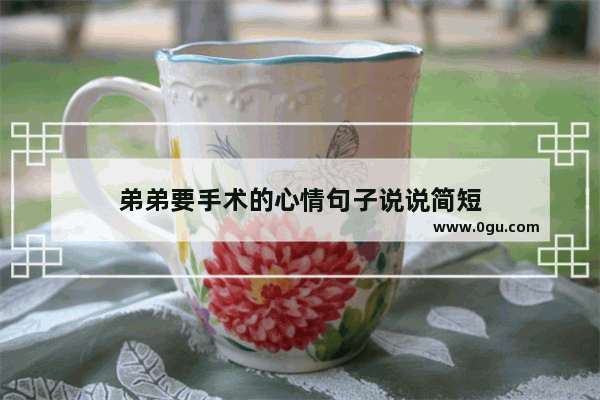 弟弟要手术的心情句子说说简短
