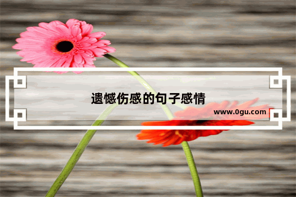 遗憾伤感的句子感情