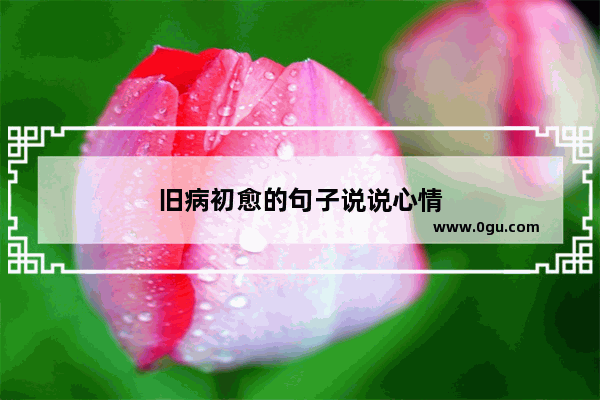 旧病初愈的句子说说心情