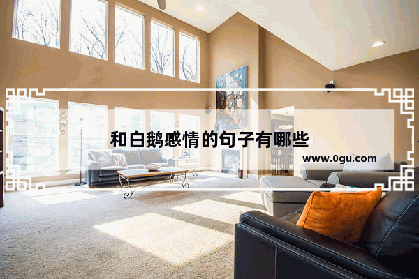 和白鹅感情的句子有哪些