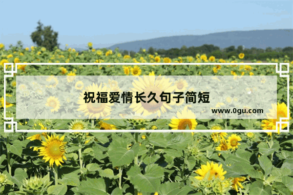 祝福爱情长久句子简短