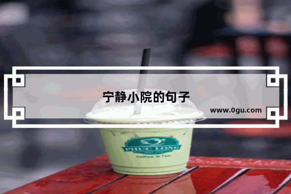 宁静小院的句子