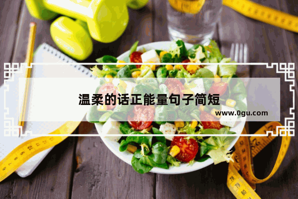 温柔的话正能量句子简短