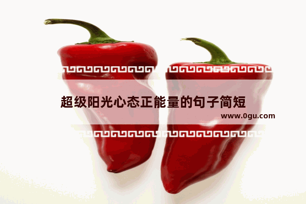 超级阳光心态正能量的句子简短