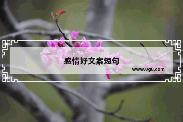 感情好文案短句