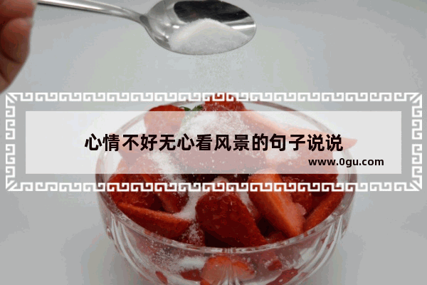 心情不好无心看风景的句子说说