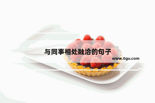 与同事相处融洽的句子