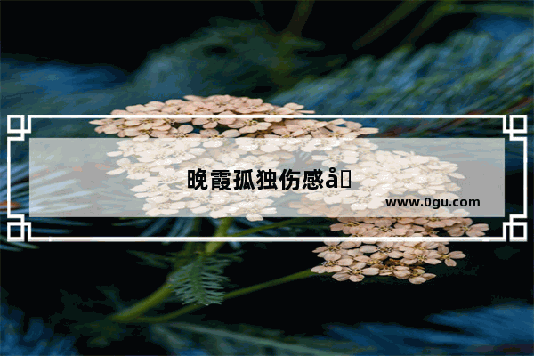 晚霞孤独伤感句子图片