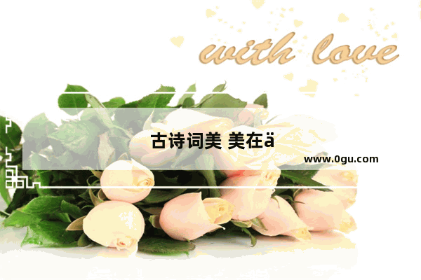 古诗词美 美在什么地方（可举例说明）