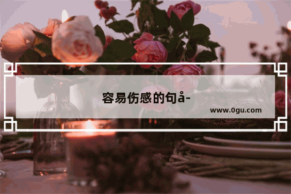 容易伤感的句子说说心情