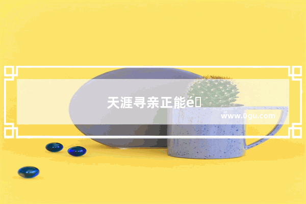 天涯寻亲正能量句子大全