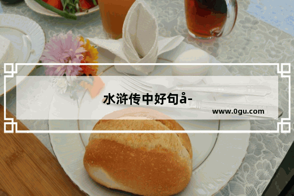 水浒传中好句子