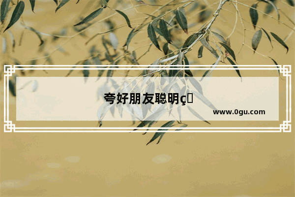 夸好朋友聪明的句子搞笑幽默