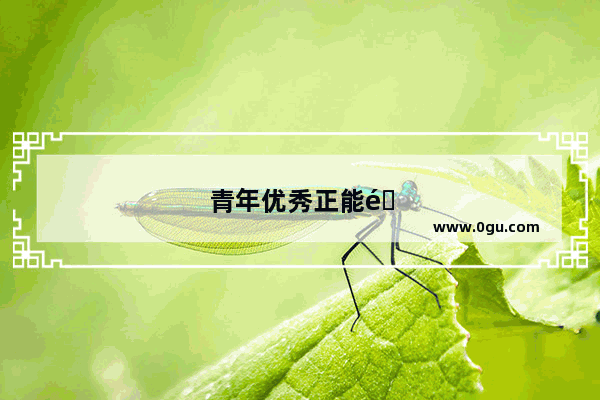 青年优秀正能量句子简短