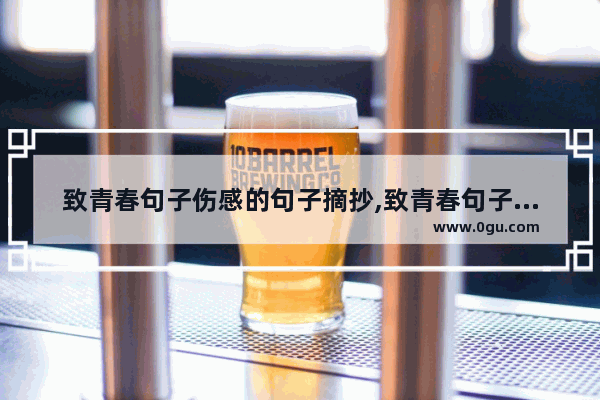 致青春句子伤感的句子摘抄,致青春句子伤感的句子