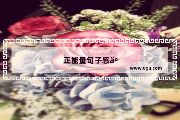 正能量句子感人了怎么写