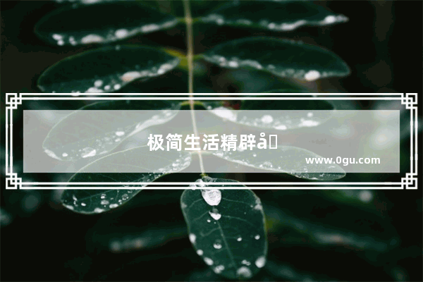 极简生活精辟句子