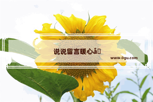 说说留言暖心句子